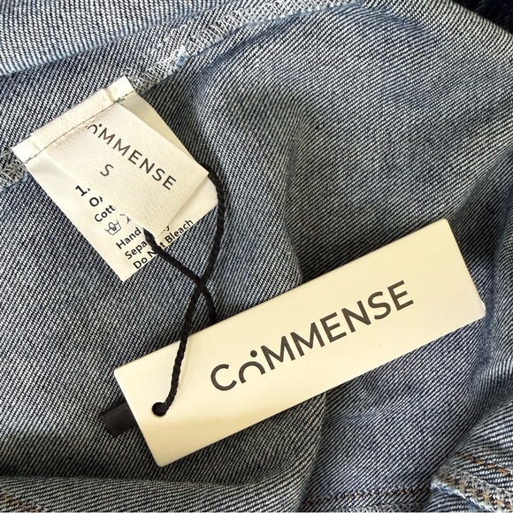 Commense 100% Cotton Sleeveless Denim Mini Dress Blue NWT Small Soft Lightweight - Picture 8 of 10